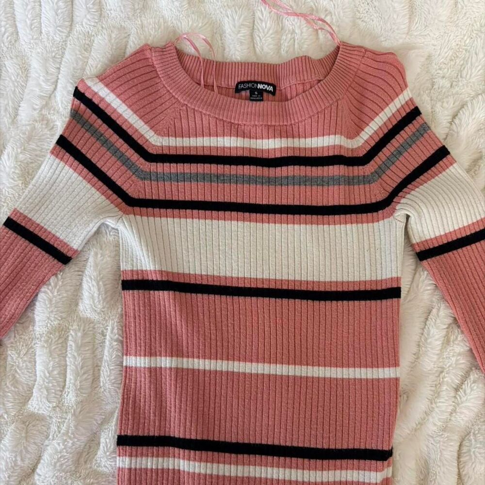 Womens Striped Long Sleeve Shirt